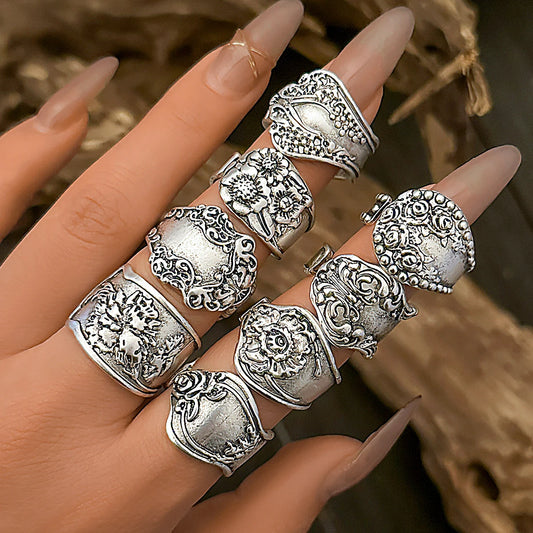 Moira Adjustable 8Pcs Set Rings