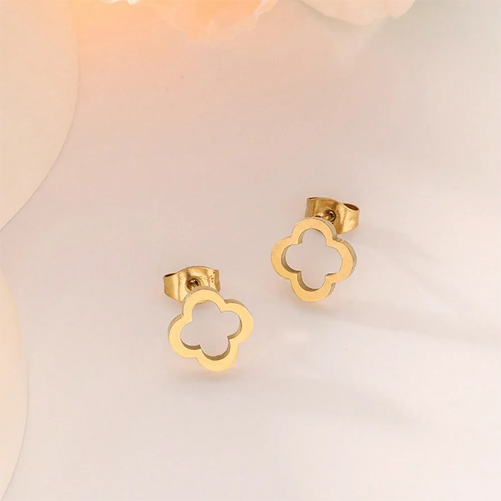 Alessandra Four-Leaf Stud Earrings