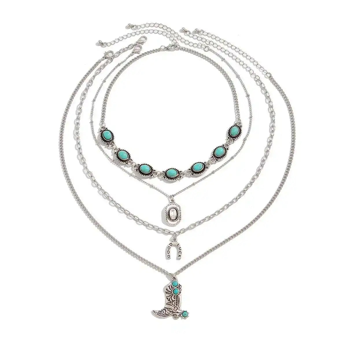 Fern Necklace 4Pcs Set