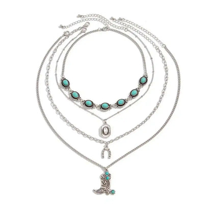 Fern Necklace 4Pcs Set