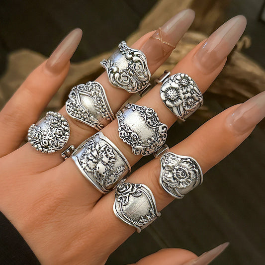 Moira Adjustable 8Pcs Set Rings