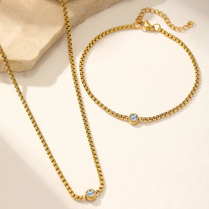 Nicky Single Pendant Necklace and Bracelet Set