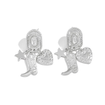 Christa Cowboy Drop Earrings