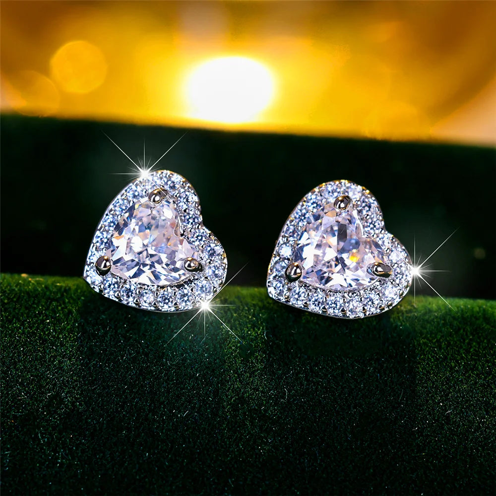 Holly Heart Earrings