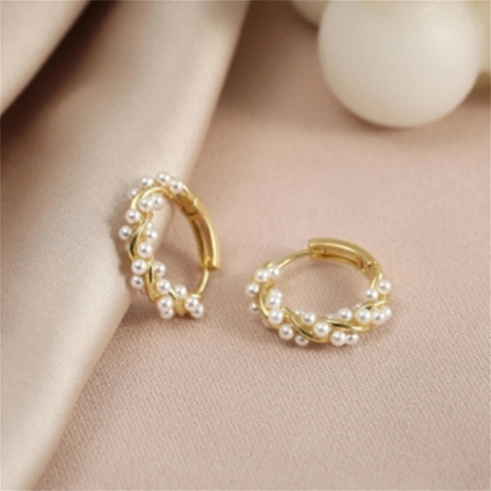 Lucrecia Imitation Pearl Hoop Earrings
