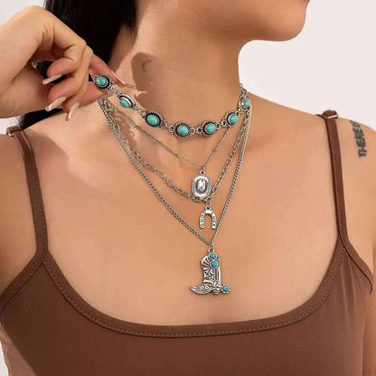 Fern Necklace 4Pcs Set