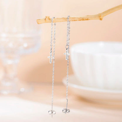 Esther Cross Long Earrings