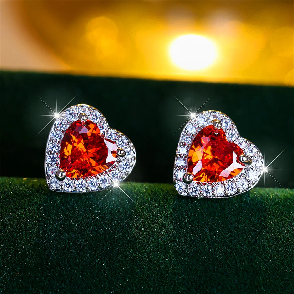 Holly Heart Earrings