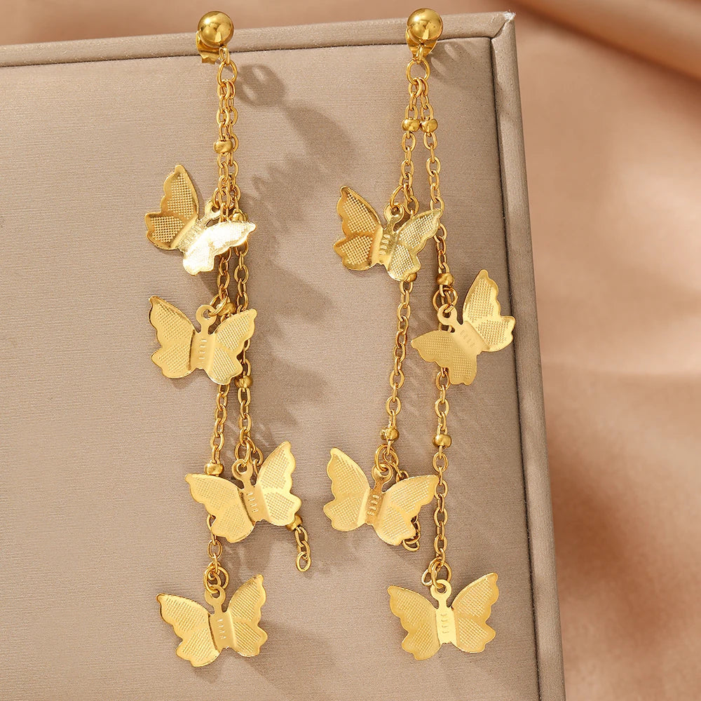 Eloise Butterfly Tassel Earrings