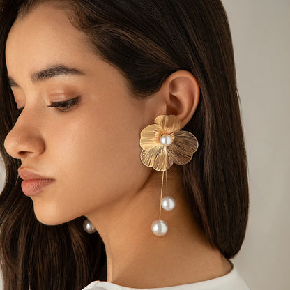 Felicity Flower Petal Drop Earrings
