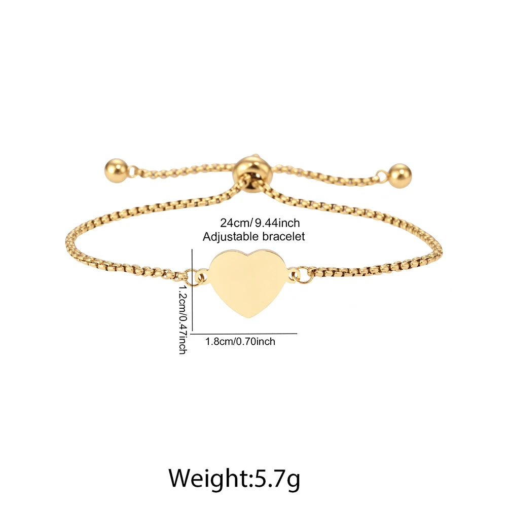 Mary Heart Pendant Bracelet