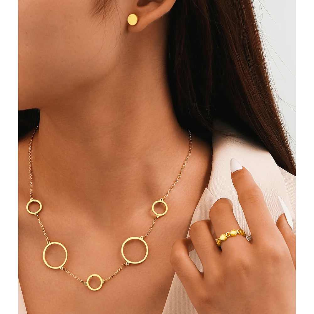 Helena Necklace Earrings Ring Set