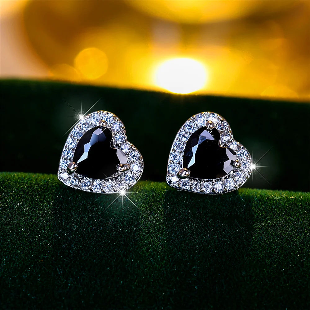 Holly Heart Earrings