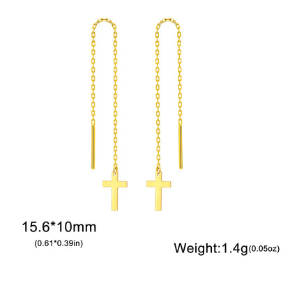 Esther Cross Long Earrings