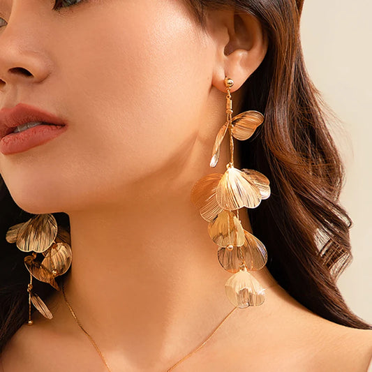 Florence Flower Petal Drop Earrings