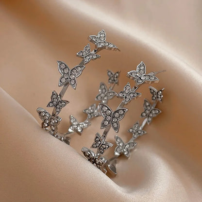 Paris Butterly Hoop Earrings