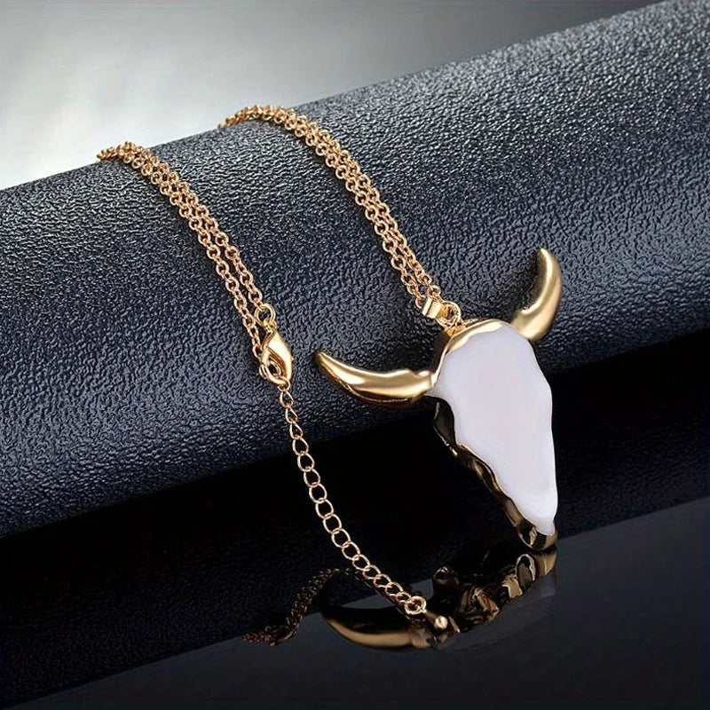Demeter Cow Skull Necklace
