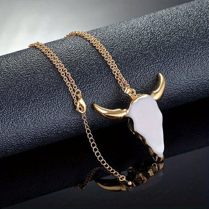 Demeter Cow Skull Necklace