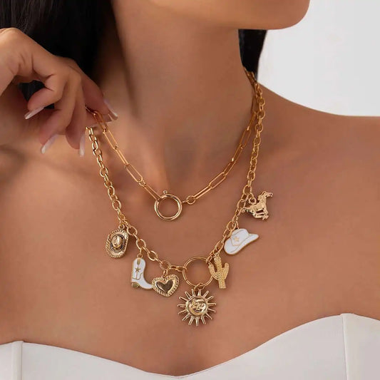 Eva Pendant Choker 2Pcs/Set