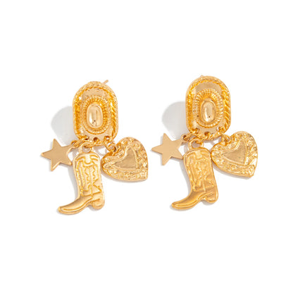 Christa Cowboy Drop Earrings