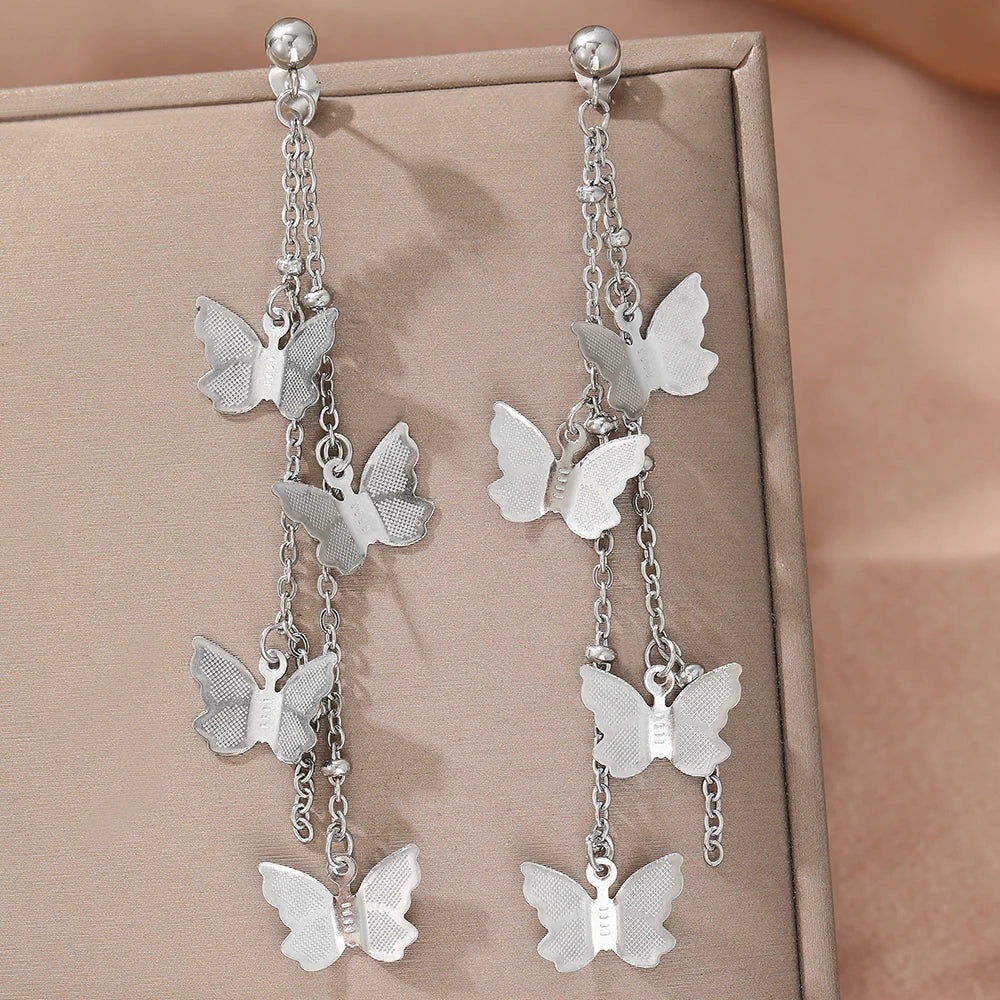 Eloise Butterfly Tassel Earrings