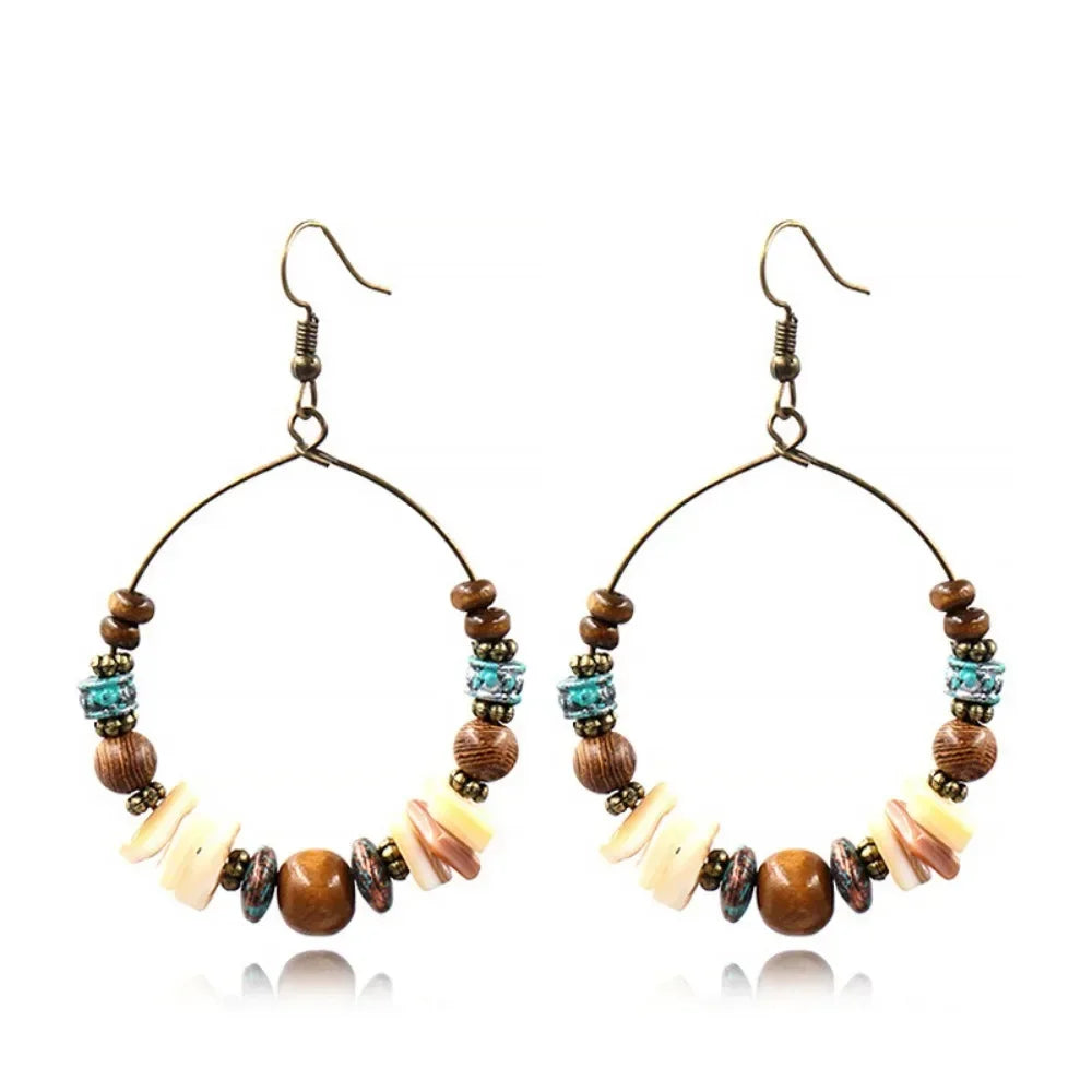 Odelia Drop Hoop Earrings