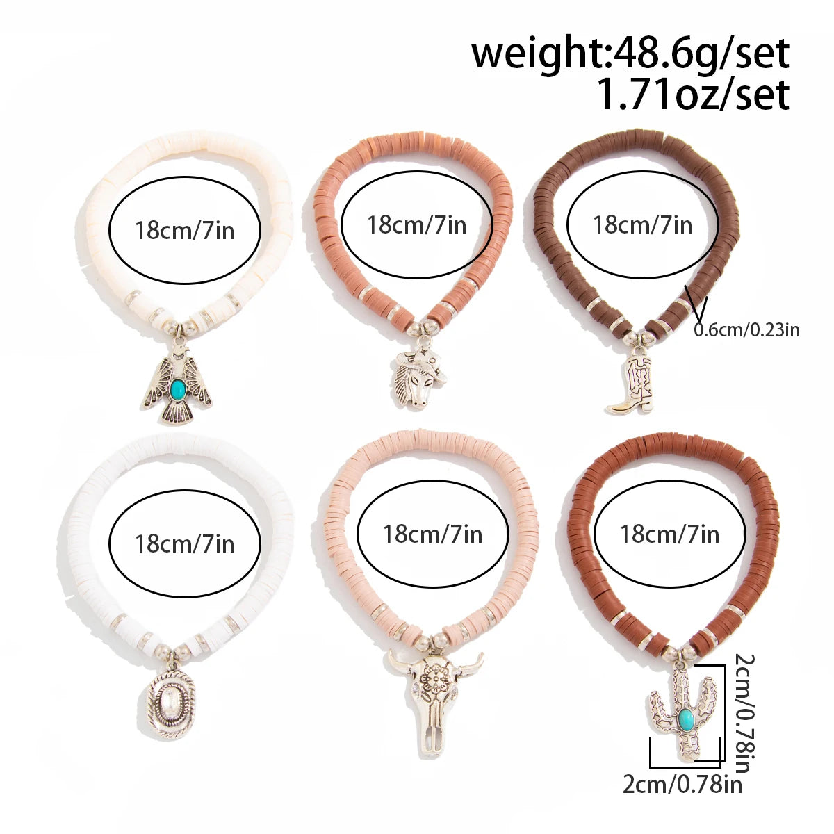 Ingrid Bracelets 6Pcs/set