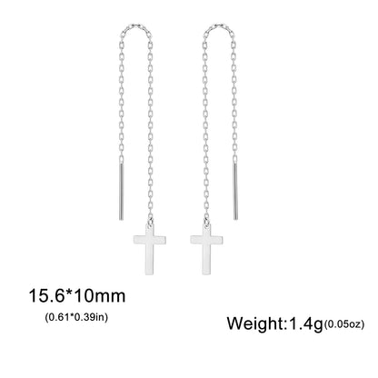 Esther Cross Long Earrings