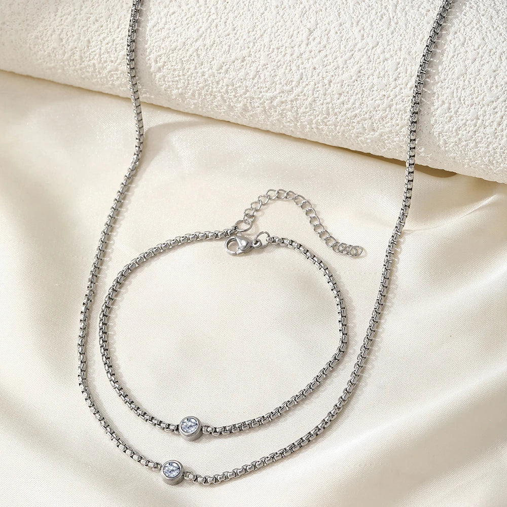 Nicky Single Pendant Necklace and Bracelet Set