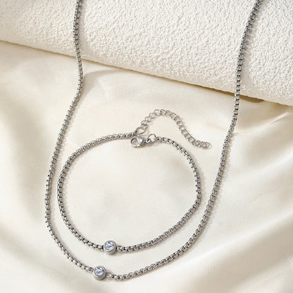 Nicky Single Pendant Necklace and Bracelet Set