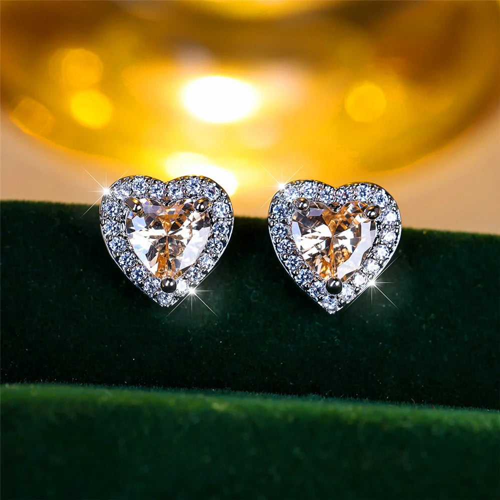 Holly Heart Earrings