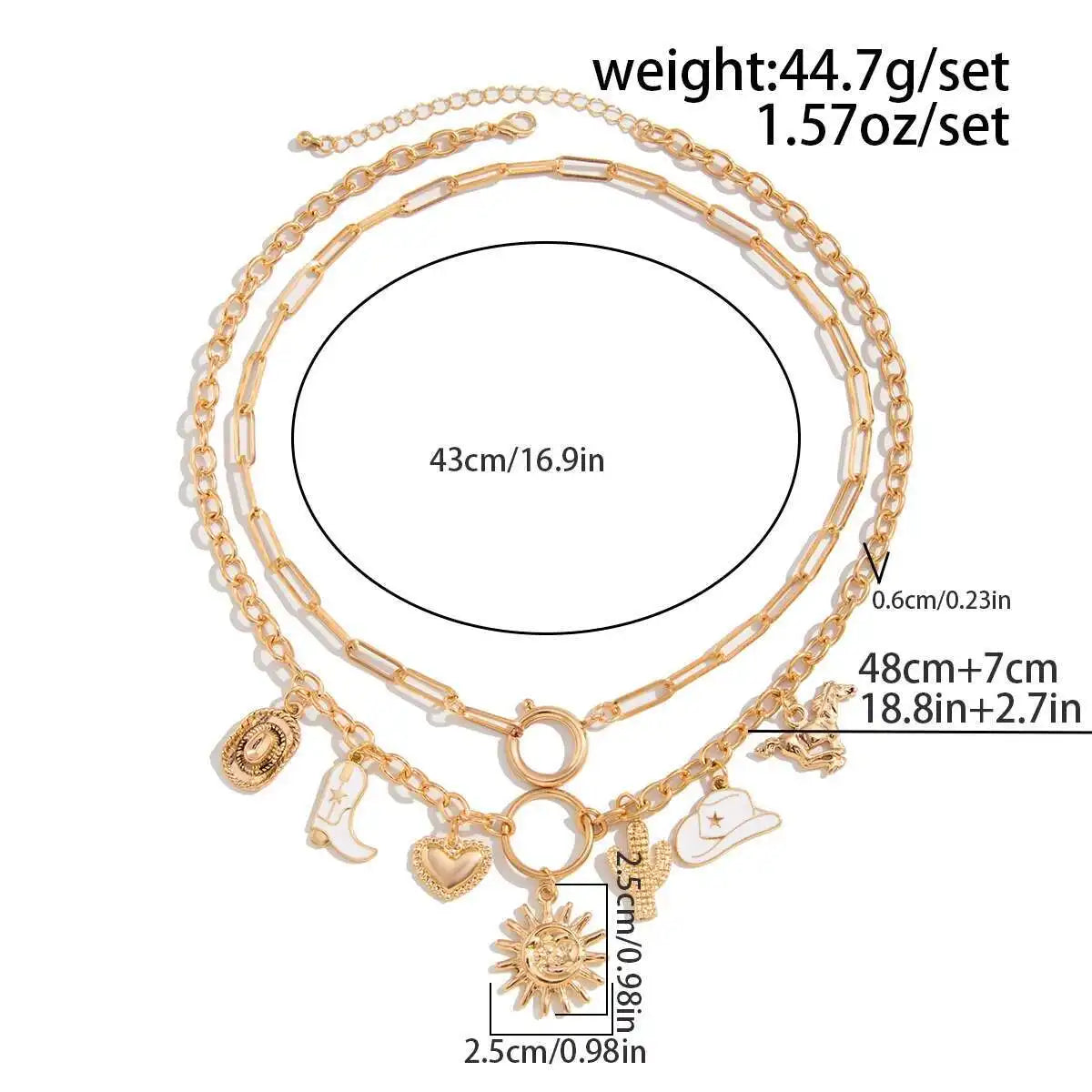 Eva Pendant Choker 2Pcs/Set