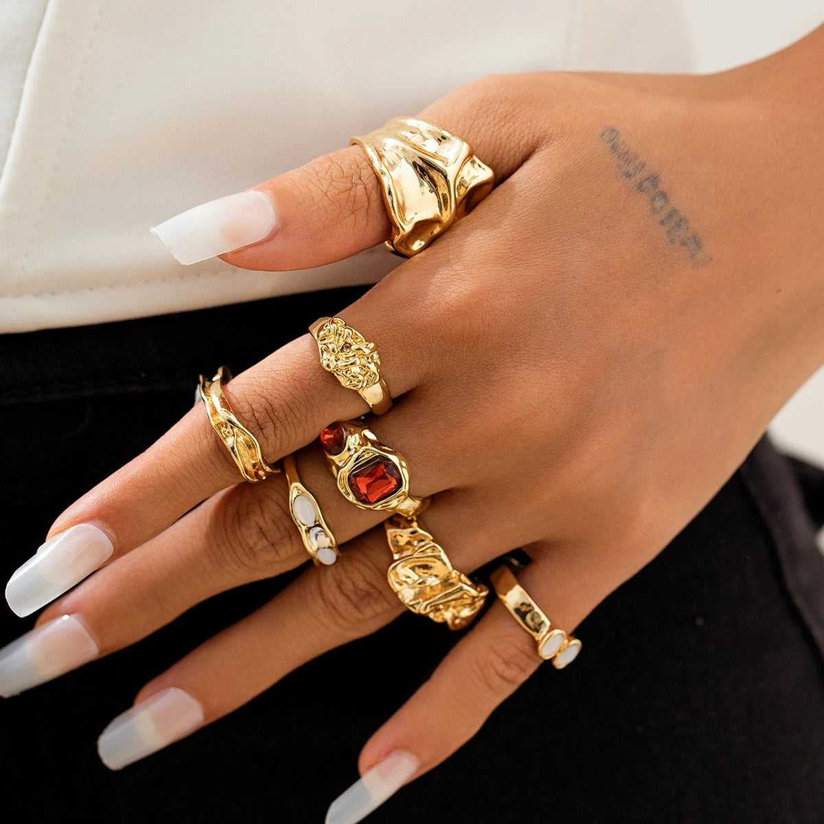 Timberly 7Pcs Ring Set