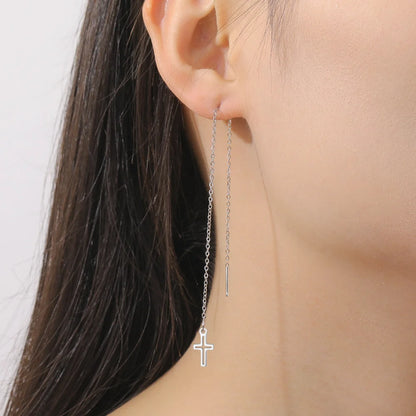 Esther Cross Long Earrings