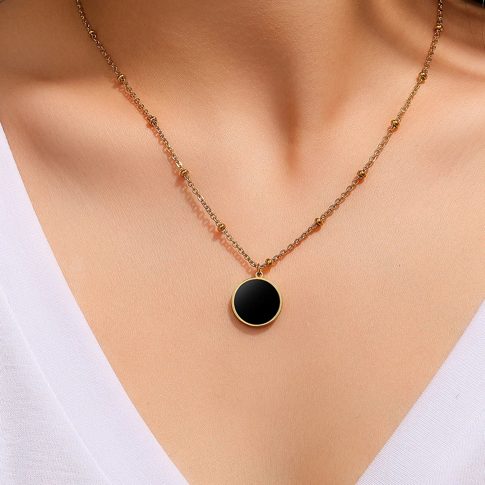 Jennifer Circle Pendant Necklace