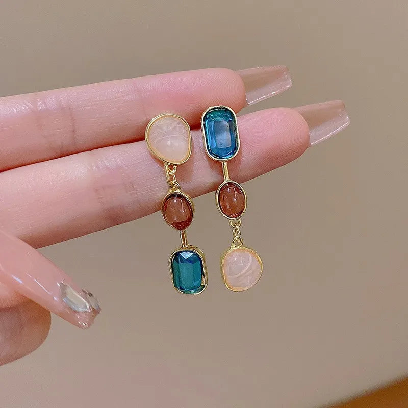 Leela Asymmetrical Drop Earrings