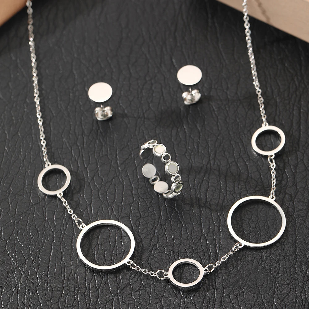 Helena Necklace Earrings Ring Set