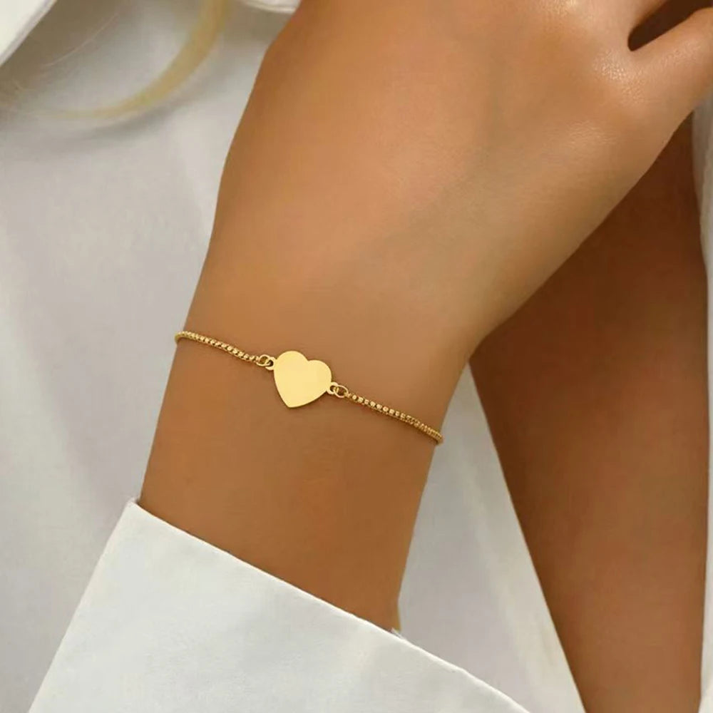 Mary Heart Pendant Bracelet