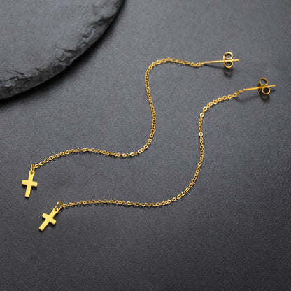 Esther Cross Long Earrings