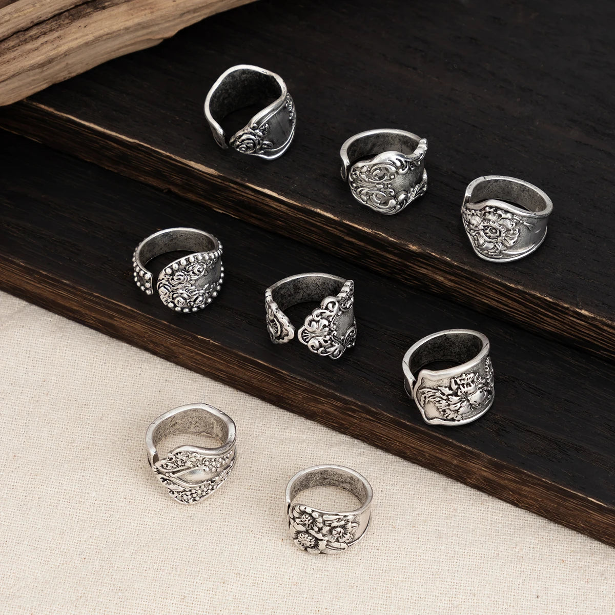 Moira Adjustable 8Pcs Set Rings