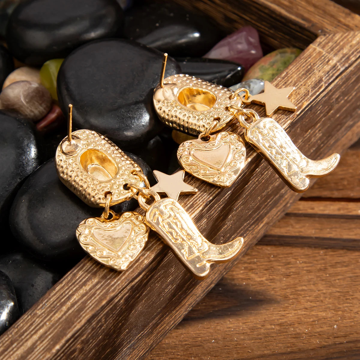 Christa Cowboy Drop Earrings