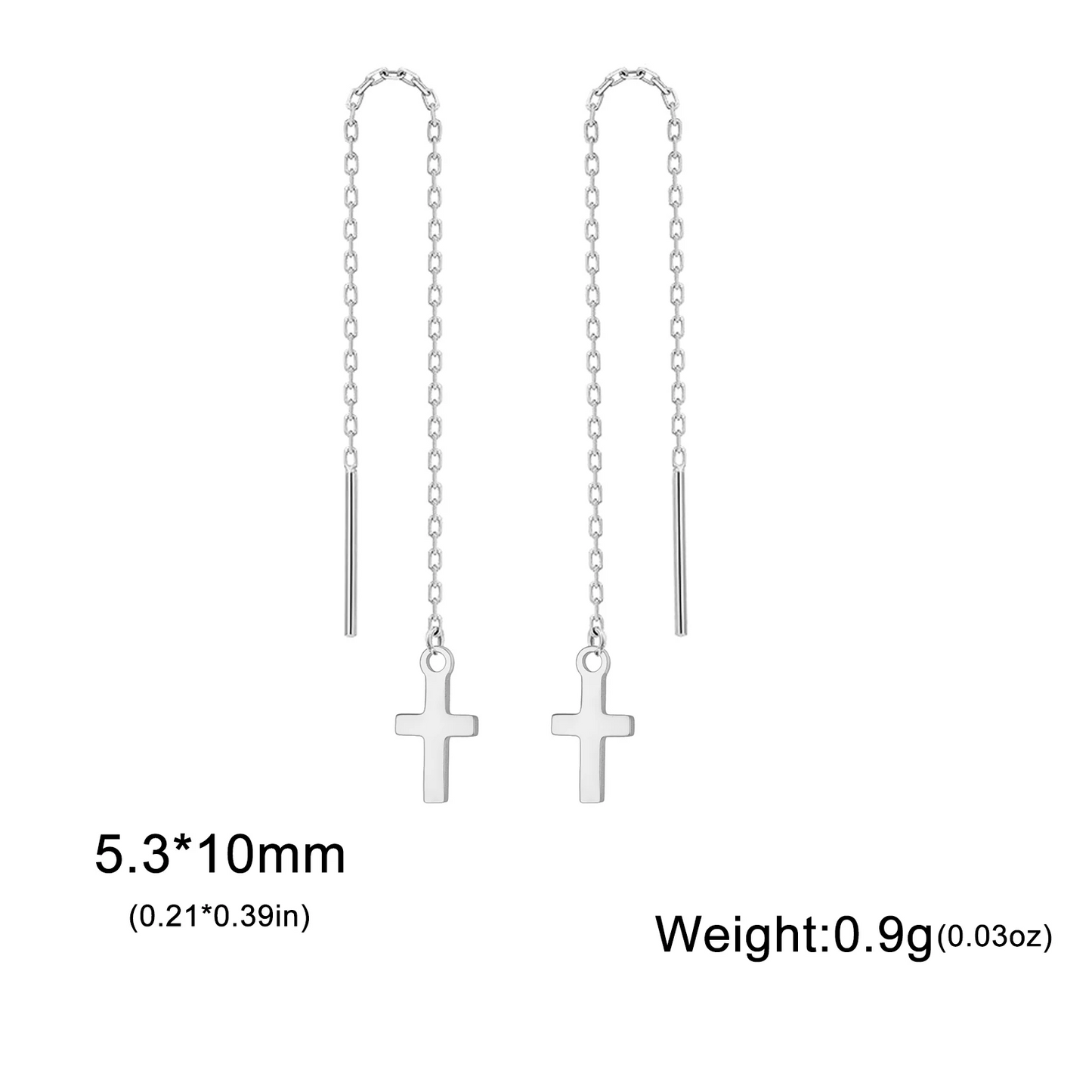 Esther Cross Long Earrings
