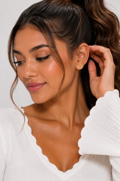 Alessandra Four-Leaf Stud Earrings