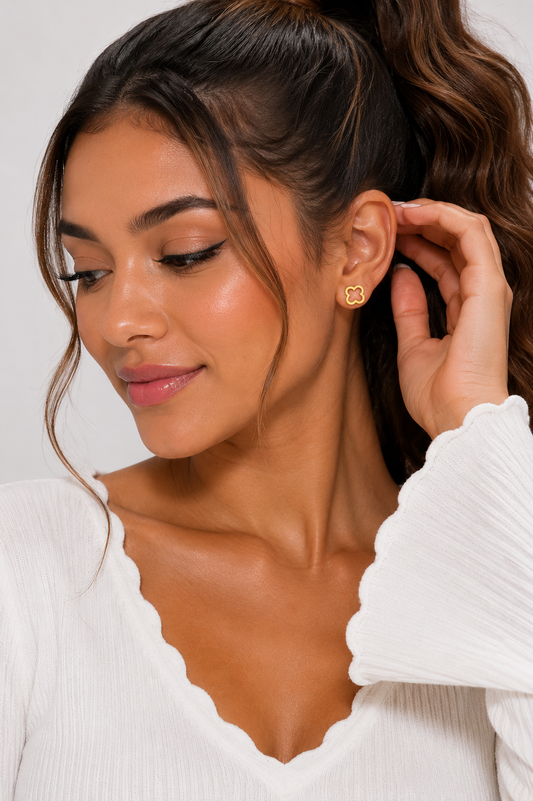 Alessandra Four-Leaf Stud Earrings