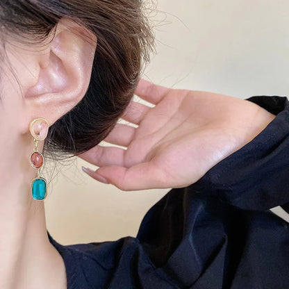 Leela Asymmetrical Drop Earrings